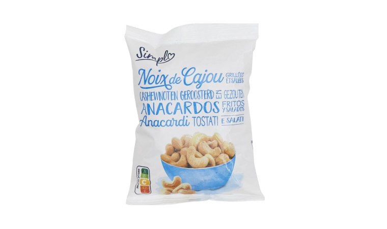 Noix de cajou grillées et salées