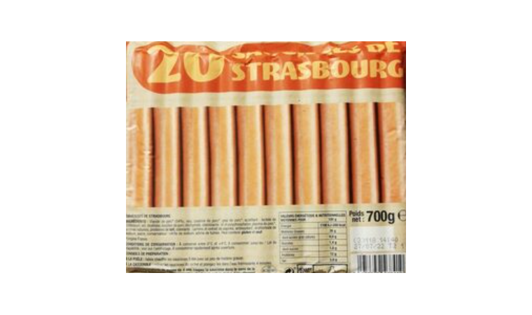 Saucisse de strasbourg par 20