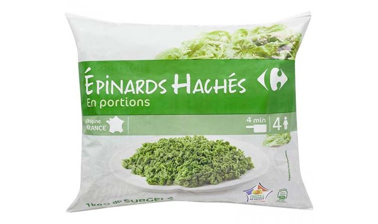 Epinards hachés